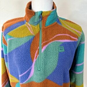 Billabong Women's Boundary‎ Mock 3 Pullover Fleece Size Large